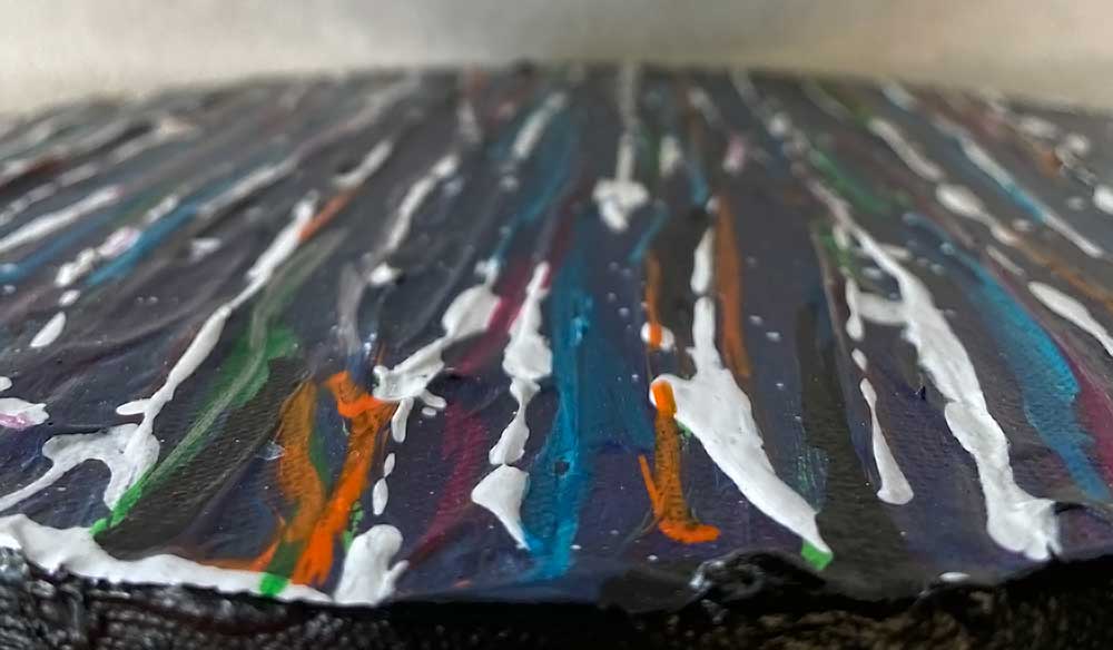 Space Elf Landing – 10x10 Acrylic Painting on Canvas - Image 2