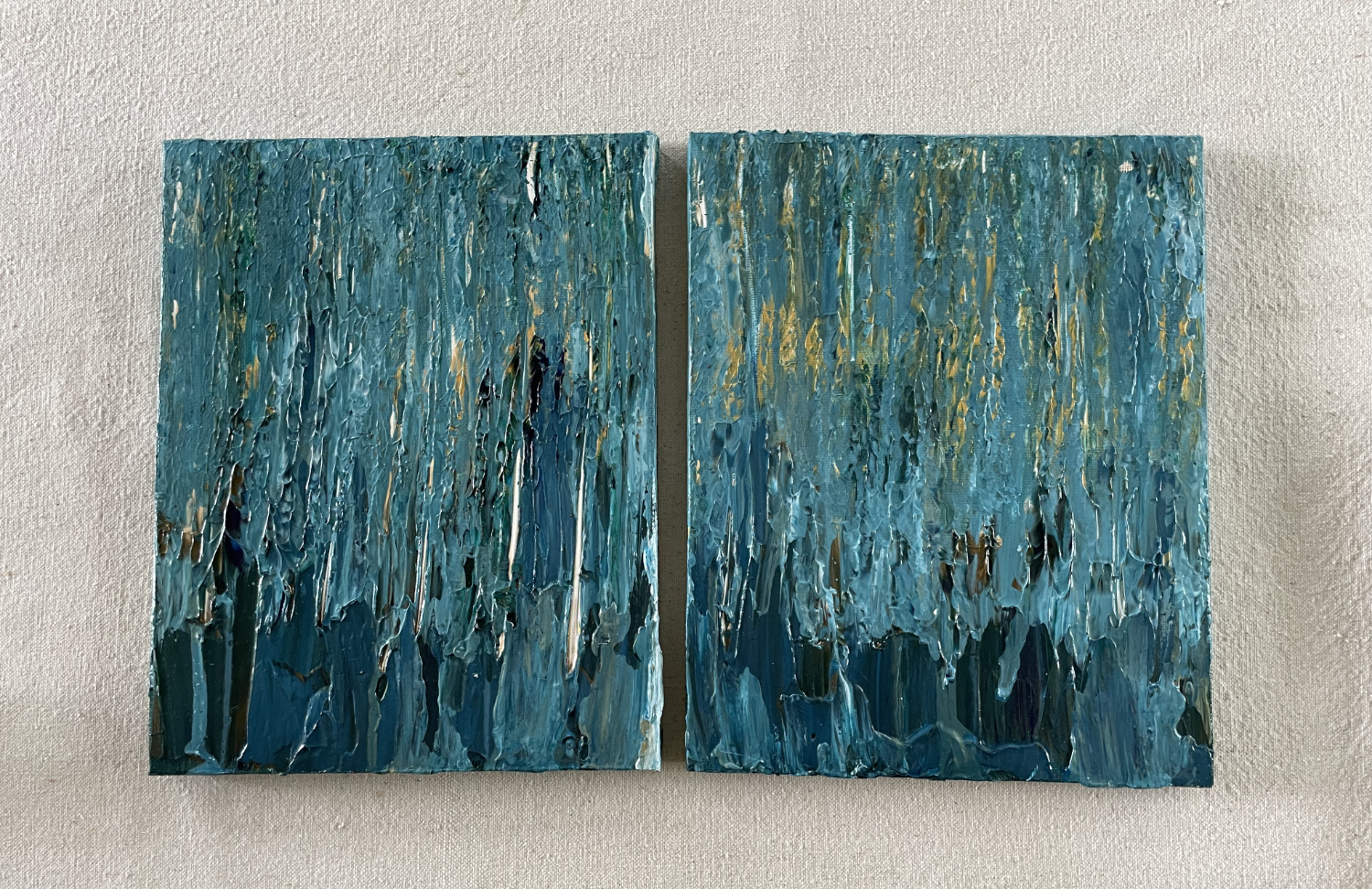 Shipwrecks (Diptych) - 8x10 Acrylic on Canvas