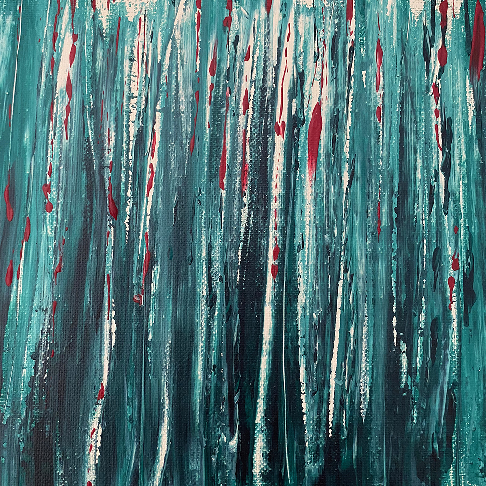 Between the Trees – 12x12 Acrylic Painting on Canvas - Image 2