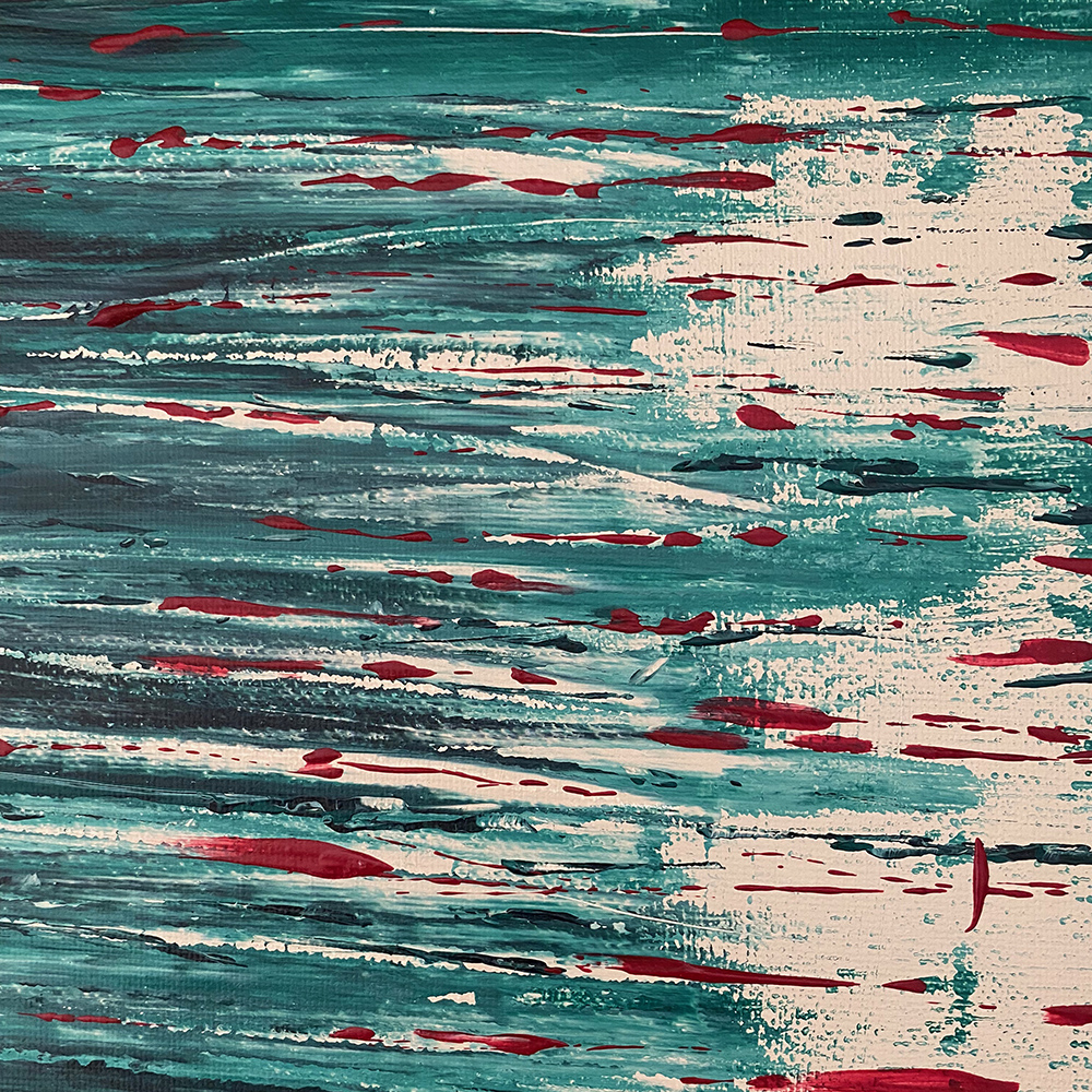 Between the Trees – 12x12 Acrylic Painting on Canvas - Image 3