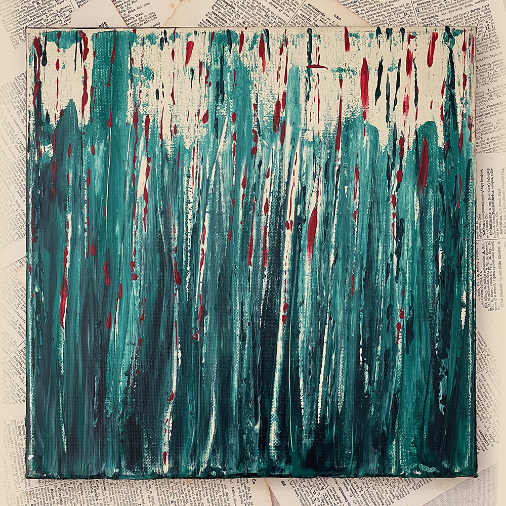 Between the Trees – 12x12 Acrylic Painting on Canvas