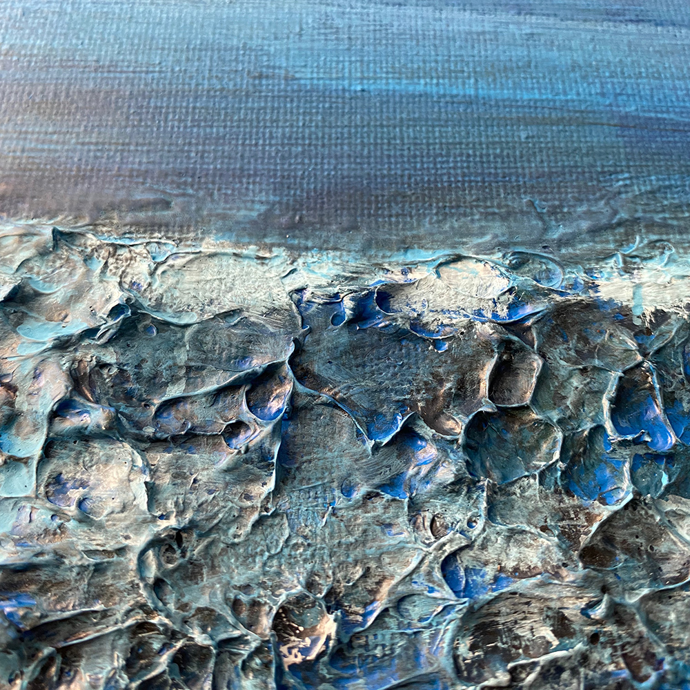 Navy – 12x12 Acrylic Painting on Canvas - Image 2