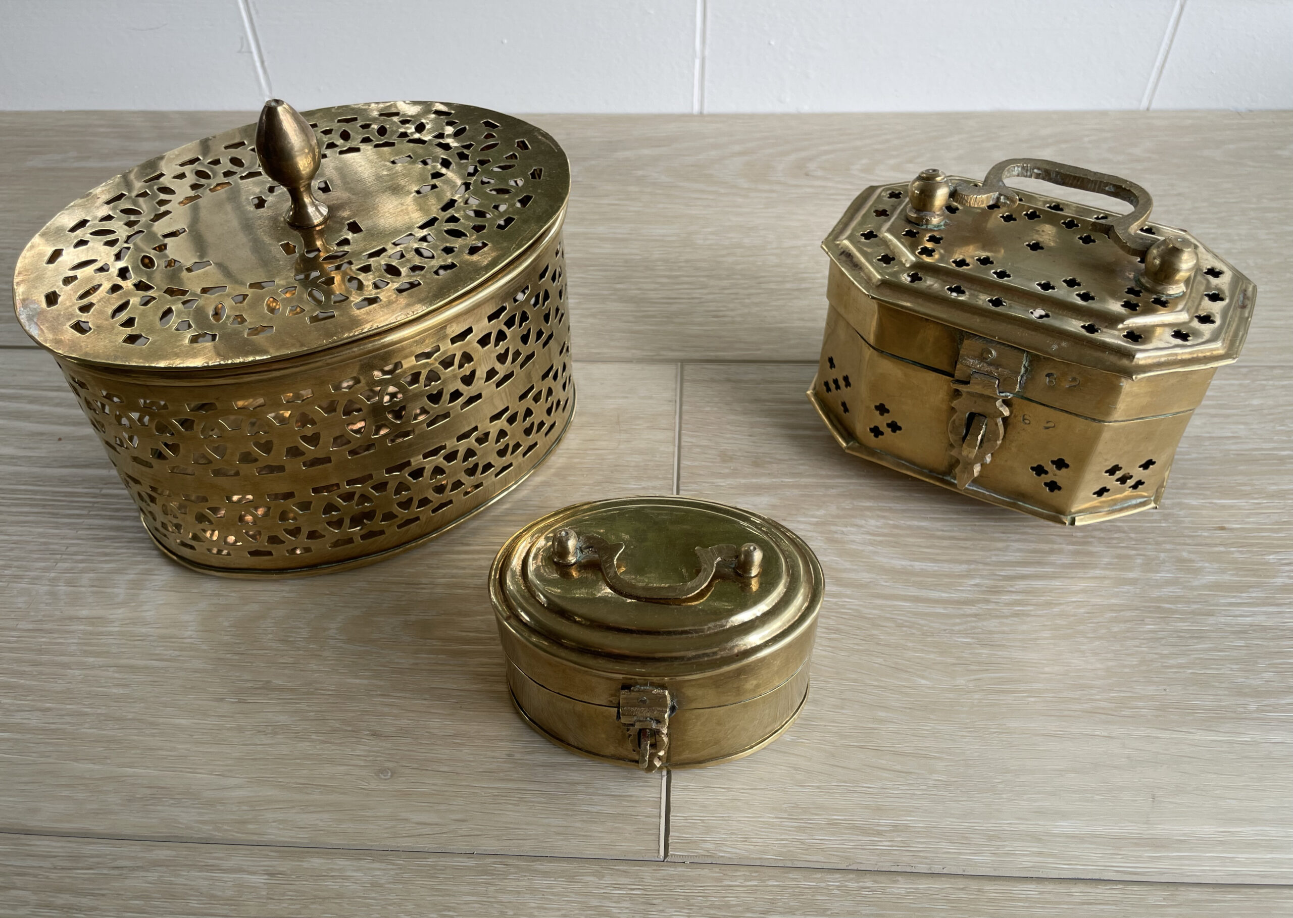 Brass Trinket Boxes