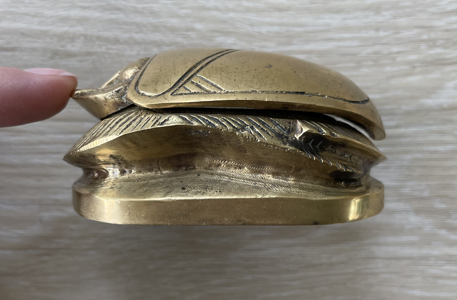 Brass Scarab Beetle Trinket Box - Image 5