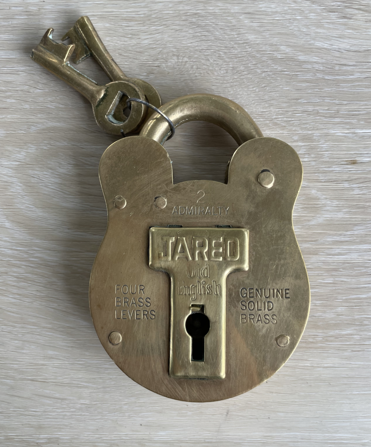 Brass Lock with Keys - Image 2