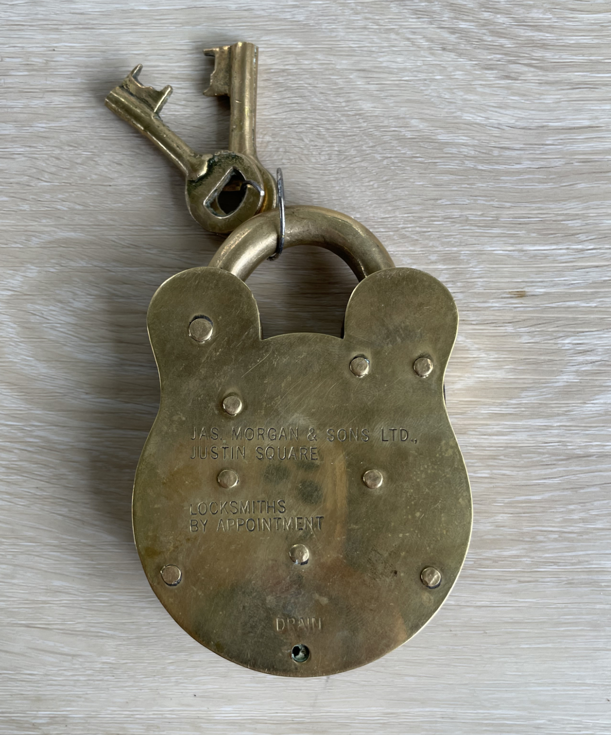 Brass Lock with Keys - Image 3