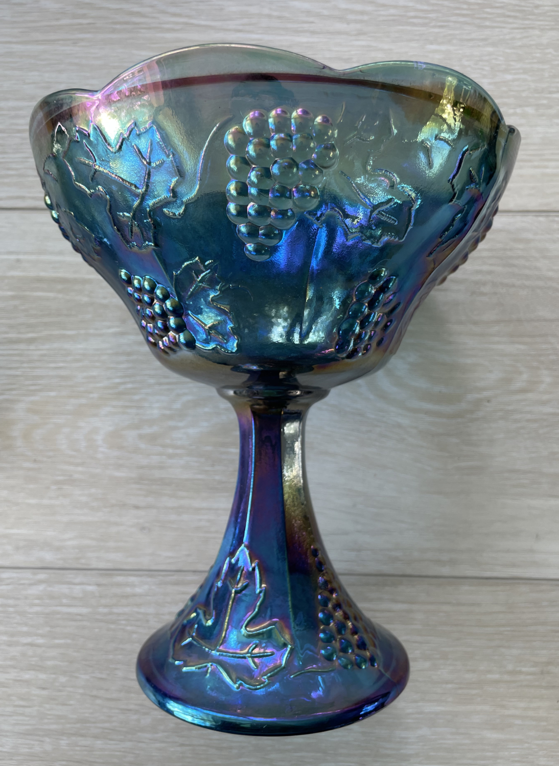 Carnival Glass Pedestal Bowl - Image 2