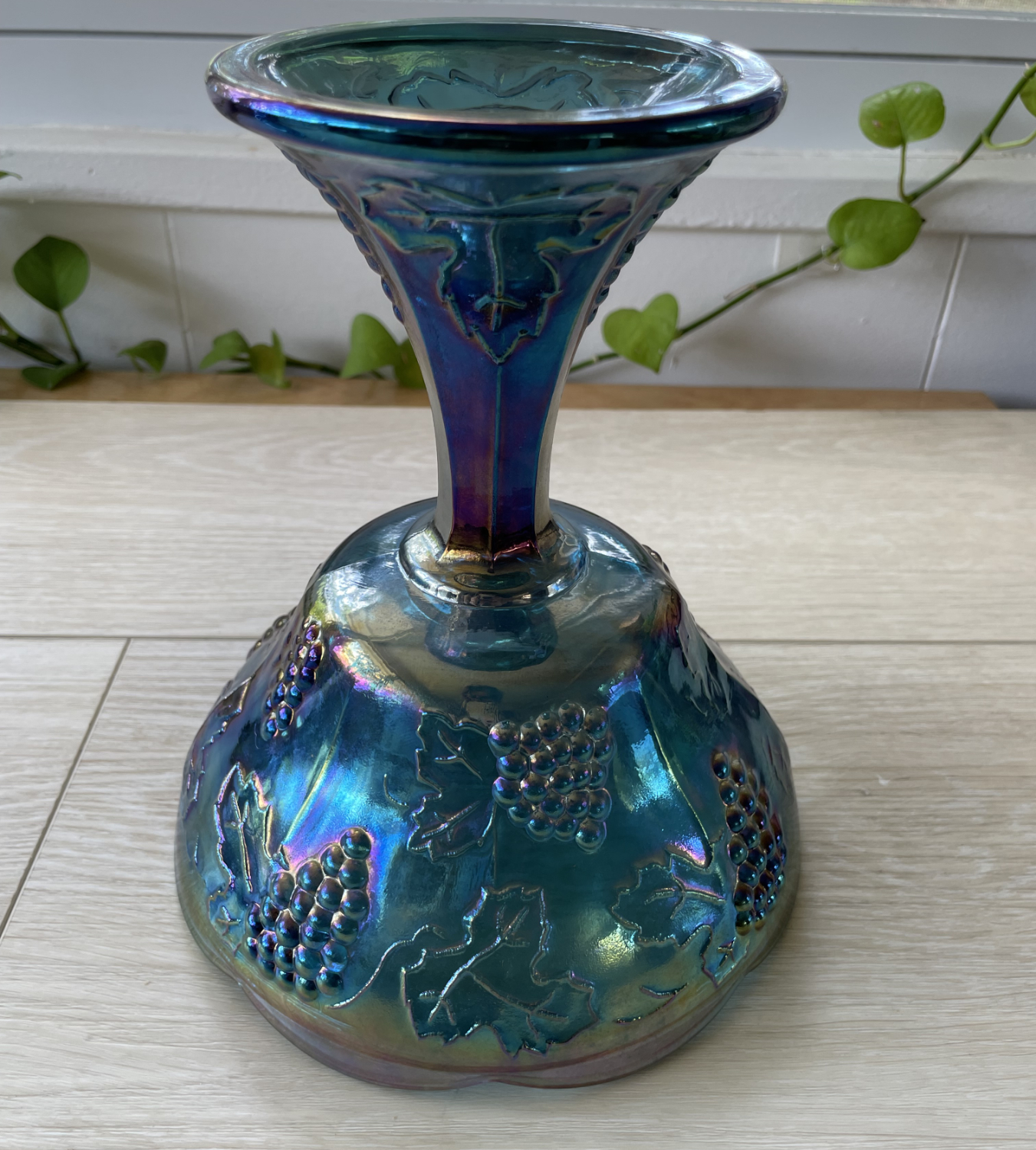 Carnival Glass Pedestal Bowl - Image 7