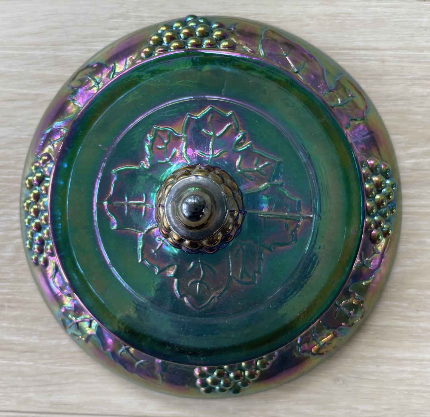 Carnival Glass Pedestal Bowl - Image 4