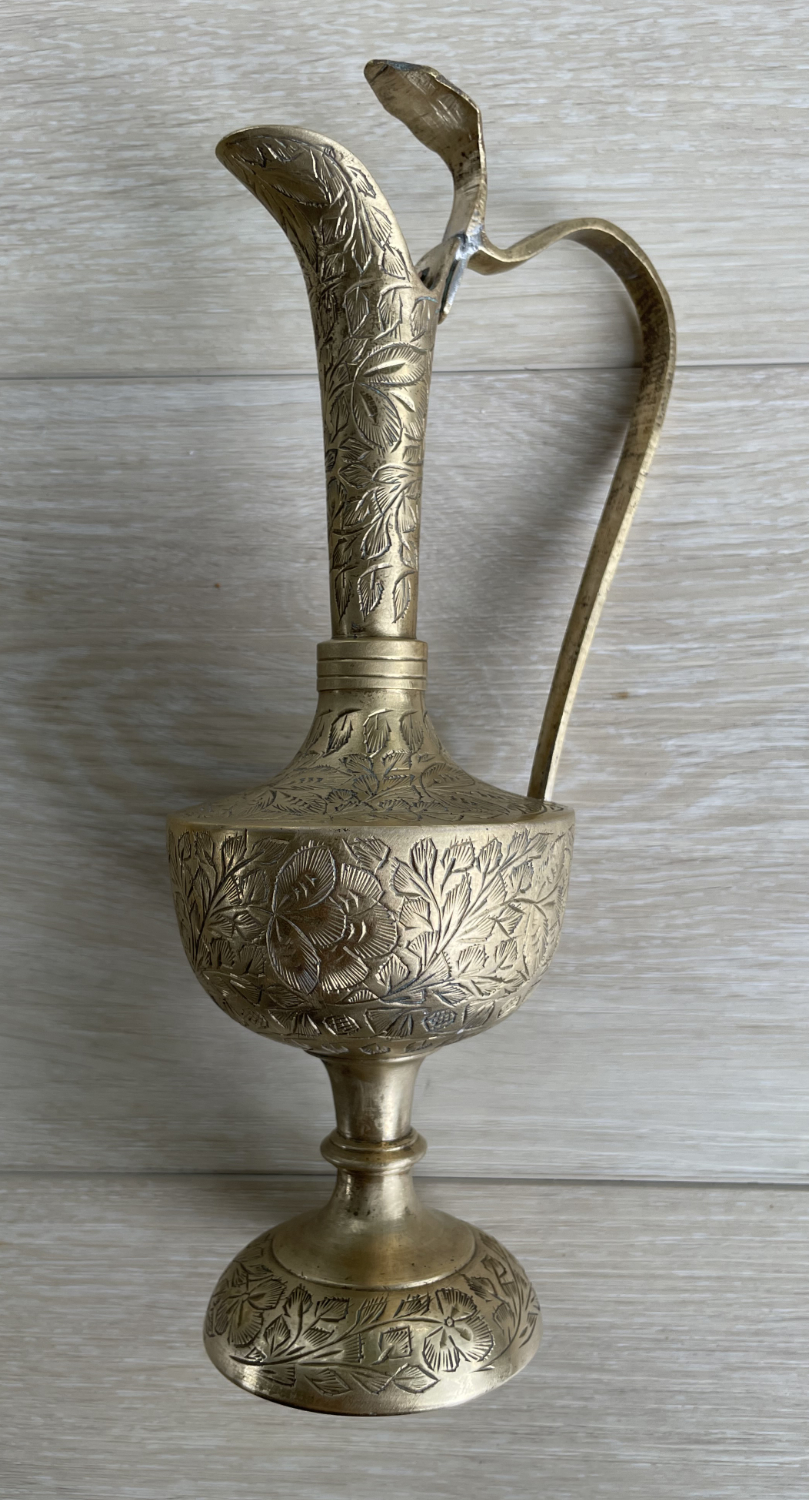 Floral Engraved Brass Decor - Image 7