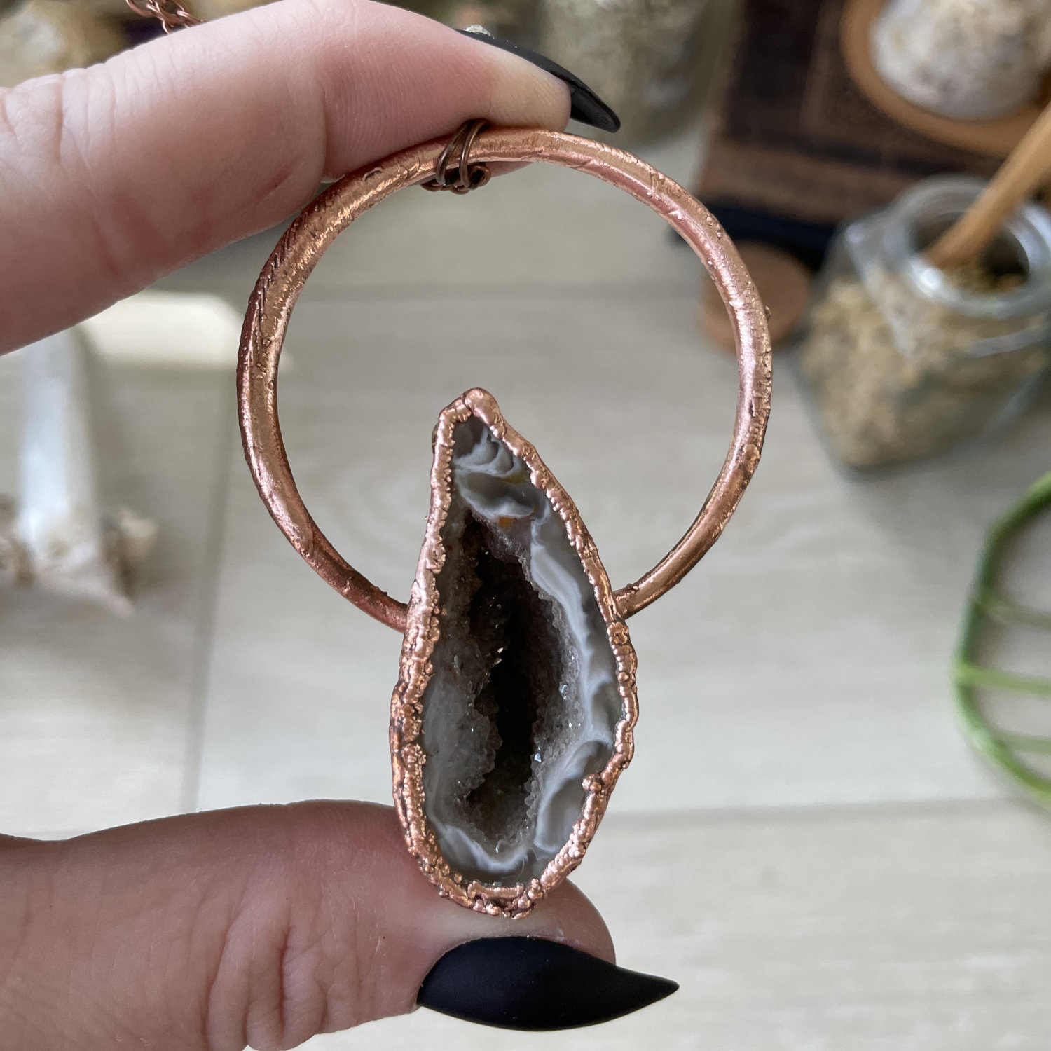Polished Gray Oco Geode in Copper - Image 2