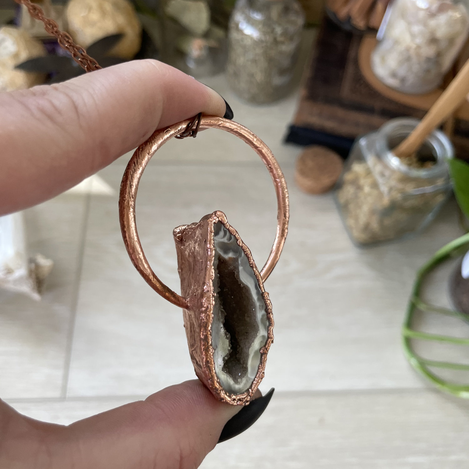 Polished Gray Oco Geode in Copper - Image 4